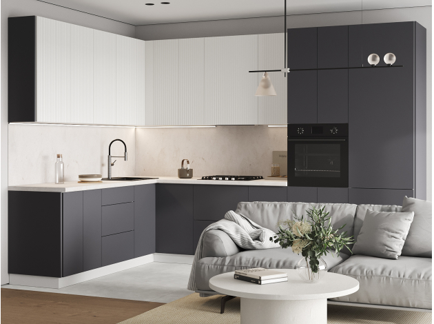 Высокий кухонный гарнитур Комби 320х220 см