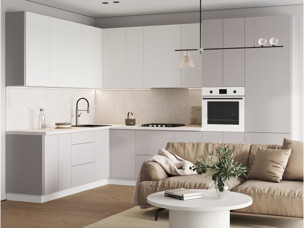 Высокий кухонный гарнитур Комби 320х220 см