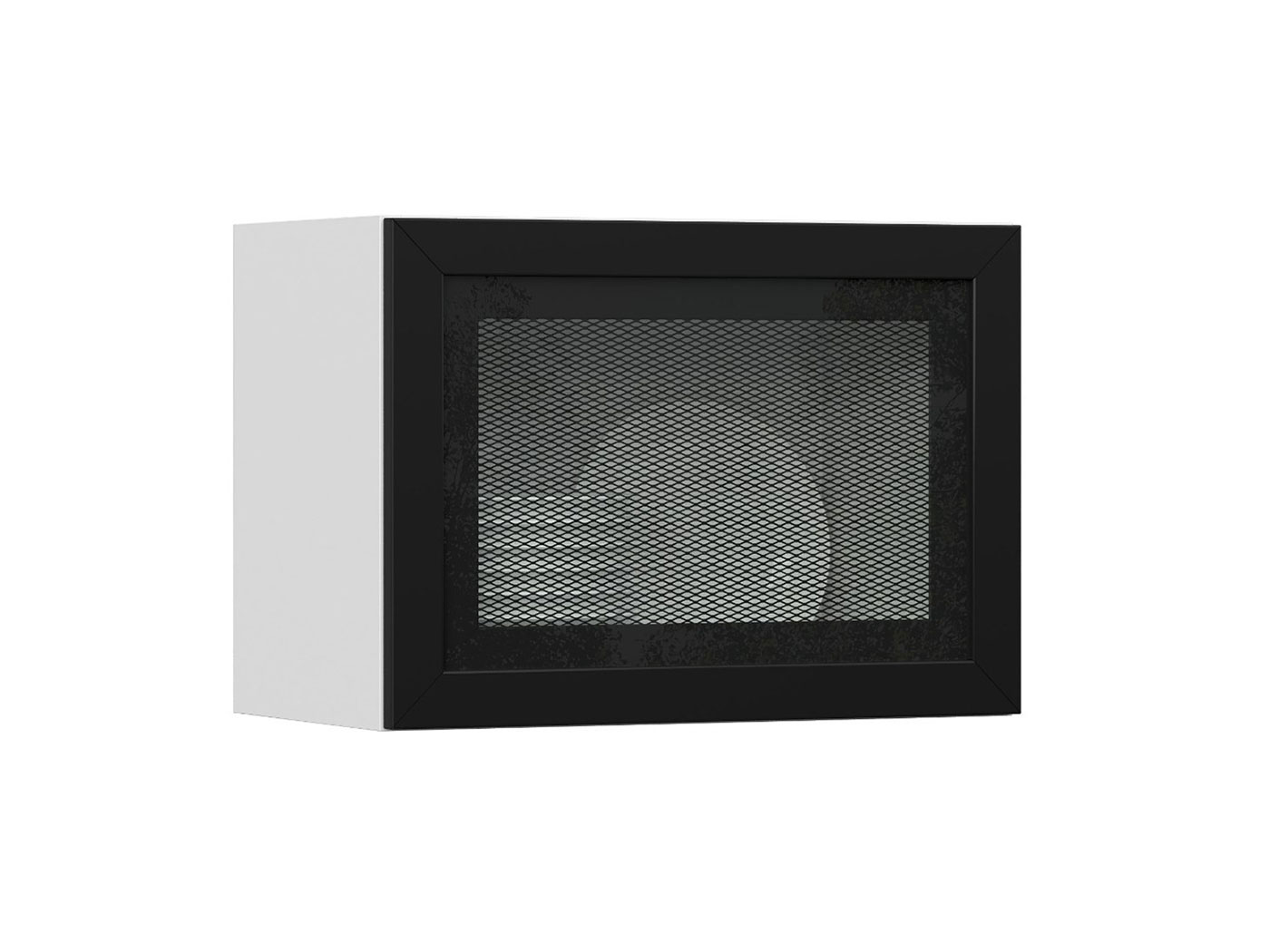 Навесной шкаф Шкаф навесной антресольный со стеклом Сетка в AL-рамке Универсальный фото 1